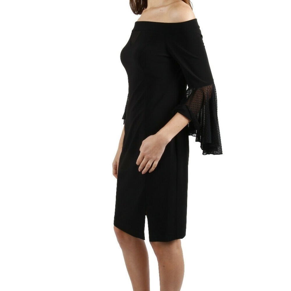 NWT JOSEPH RIBKOFF Black Off Shoulder Size 10 - Picture 3 of 8
